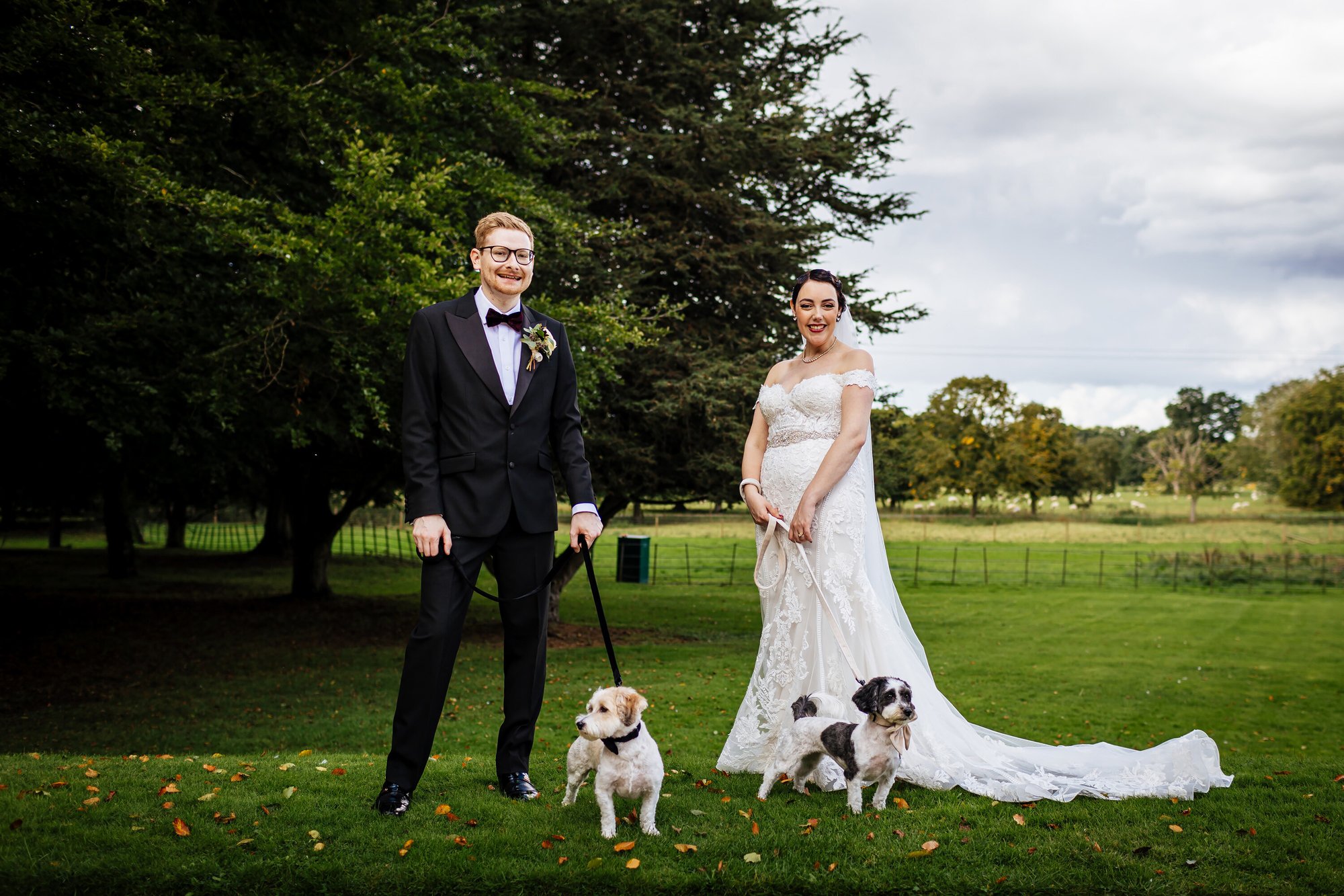 Tom Wardman, pictured with his wife and dogs