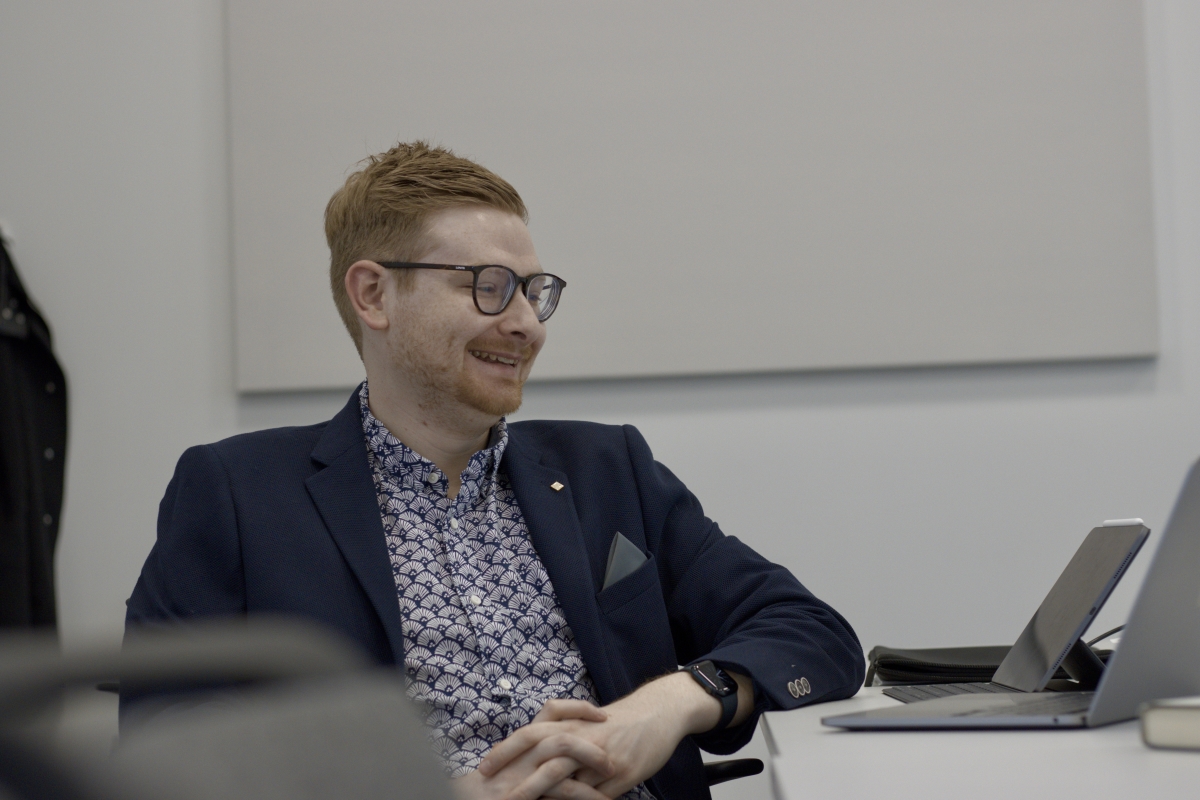 Tom Wardman, pictured working in marketing Tom Wardman, pictured working in marketing