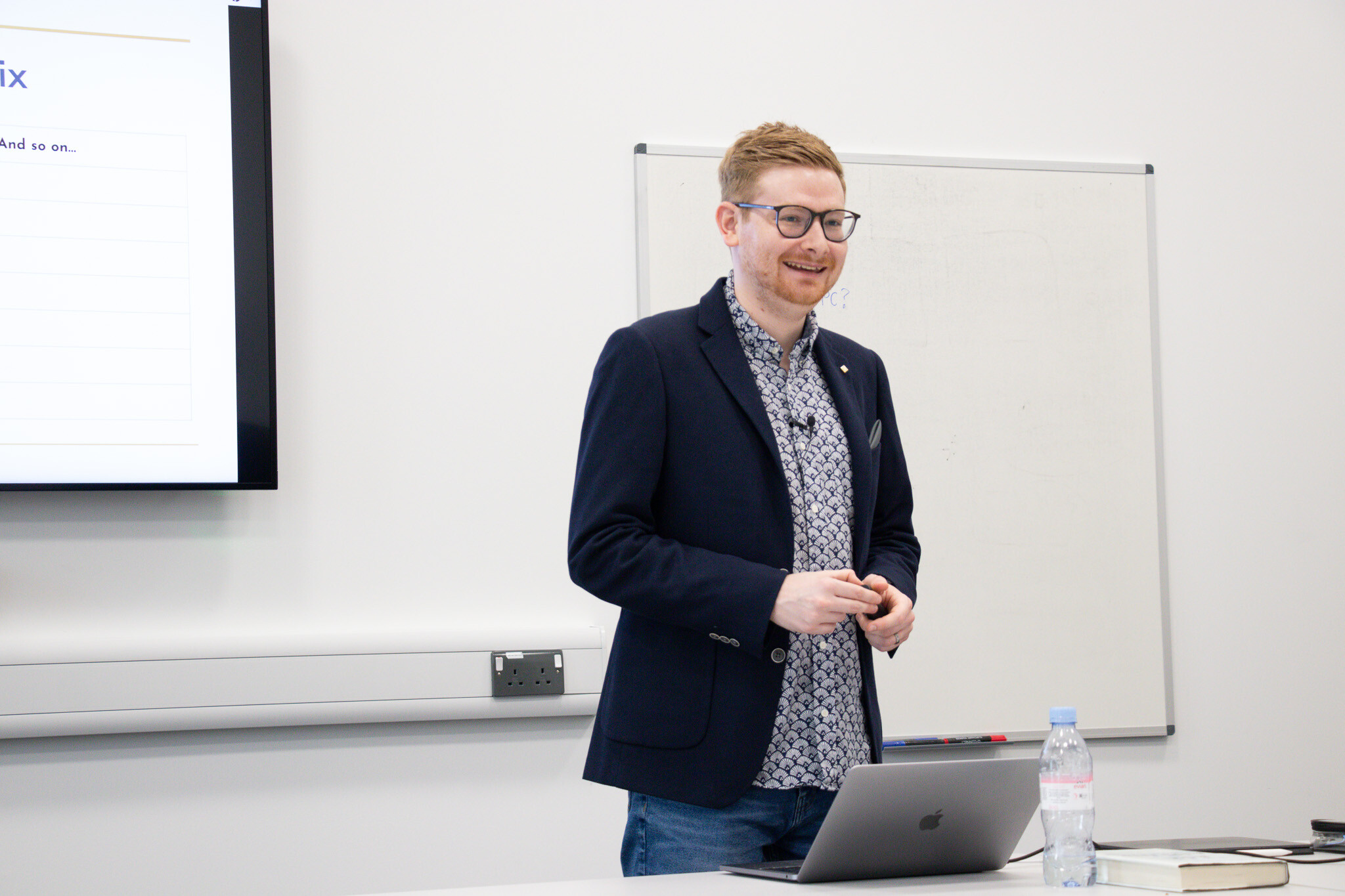 Tom Wardman delivering a workshop