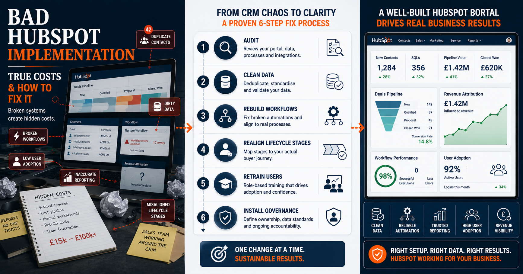 Bad HubSpot Implementation: True Costs and How to Fix It
