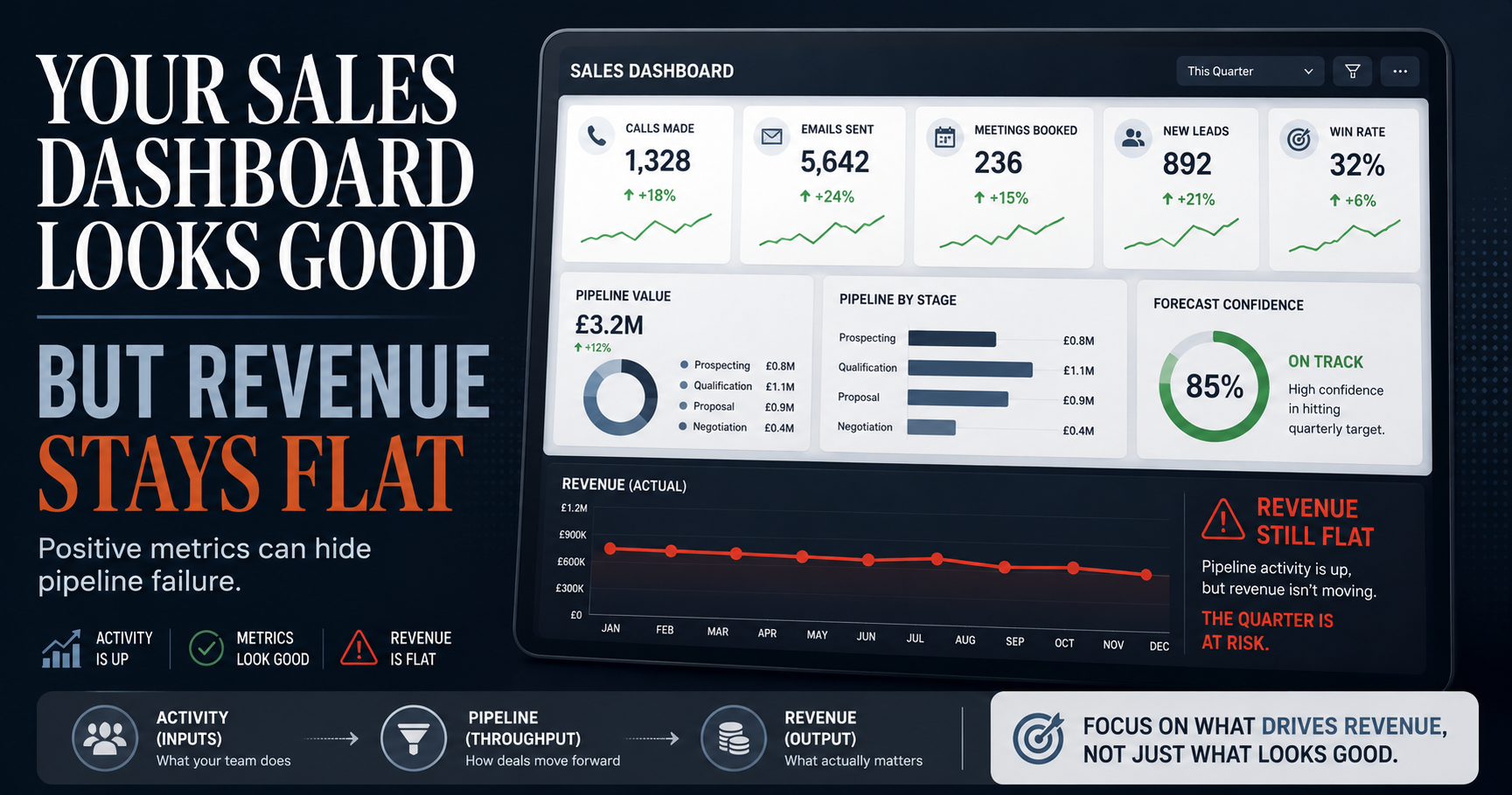 Why Your Sales Dashboard Looks Good But Revenue Stays Flat